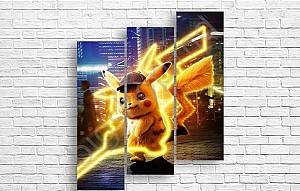 Tablou multicanvas Art.Desig Pokemon Fulger