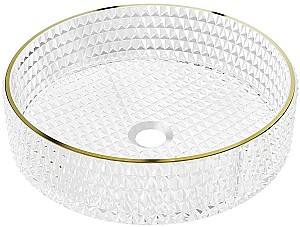 Lavoar baie SanDonna Mira Transparent/Auriu