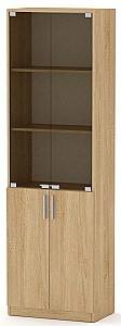 Dulap cu vitrina KompaniT KSH-6 Stejar Sonoma (Bej)