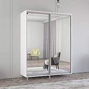 Шкаф-купе Mobildor Lux Aron 160 (2 зеркало) Белый