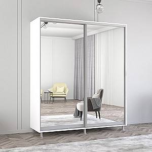 Шкаф-купе Mobildor Lux Aron 210 (2 зеркало) Белый