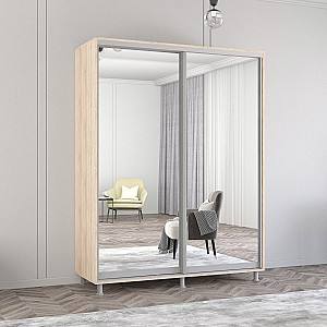 Шкаф-купе Mobildor Lux Aron 160 (2 зеркало) Дуб Сонома