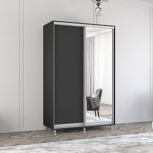Dulap-cupe Mobildor Lux Aron 130 (1 oglinda, 1 PAL) Antracit