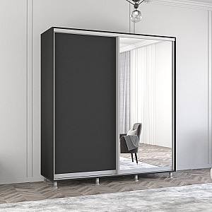 Dulap-cupe Mobildor Lux Aron 190 (1 oglinda, 1 PAL) Antracit