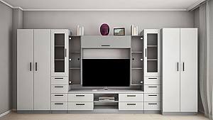 Living PS Ludmila Y (TV-1.2 m) 4.2 m Gri / Gri Deschis