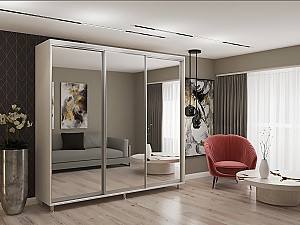 Dulap-cupe My-Style 2.3 x H2.4 m Oglinda Cenușiu
