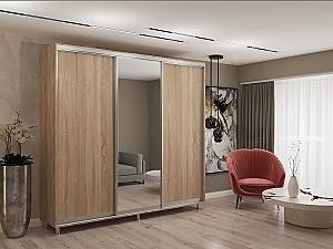 Dulap-cupe My-Style 2.3 x H2.4 m Pal + Oglinda Stejar Sonoma