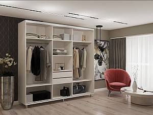Dulap-cupe My-Style 2.3 x H2.4 m Pal + Oglinda Cenușiu