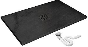Cadita de dus VLM Rock black 80X120