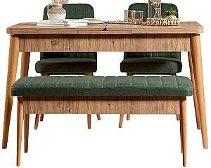 Set de masa si scaune Trendy Vina 1070 Pinul Atlantic (Maro)/Verde