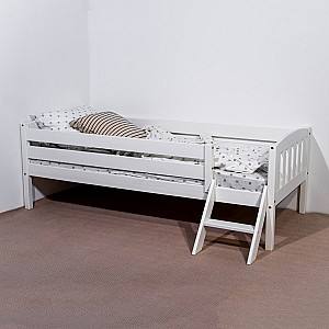 Pat copii MobiCasa Dino White 80x160