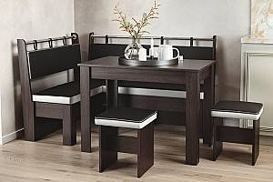 Coltar bucatarie ML Mobila Omega (set) Wenge(Maro)/Negru/Gri