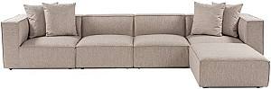 Угловой диван Trendy Sora (L1-O1-O1-1R-POUFFE ) Бежевый Песок