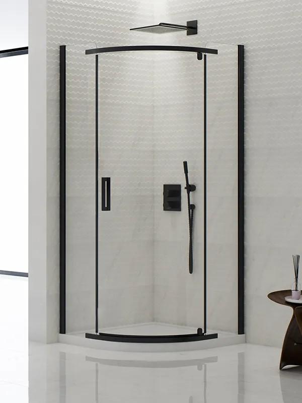 Душевая кабина New Trendy Komfort Black Quadrant 80x80x195 Hinged K-0468