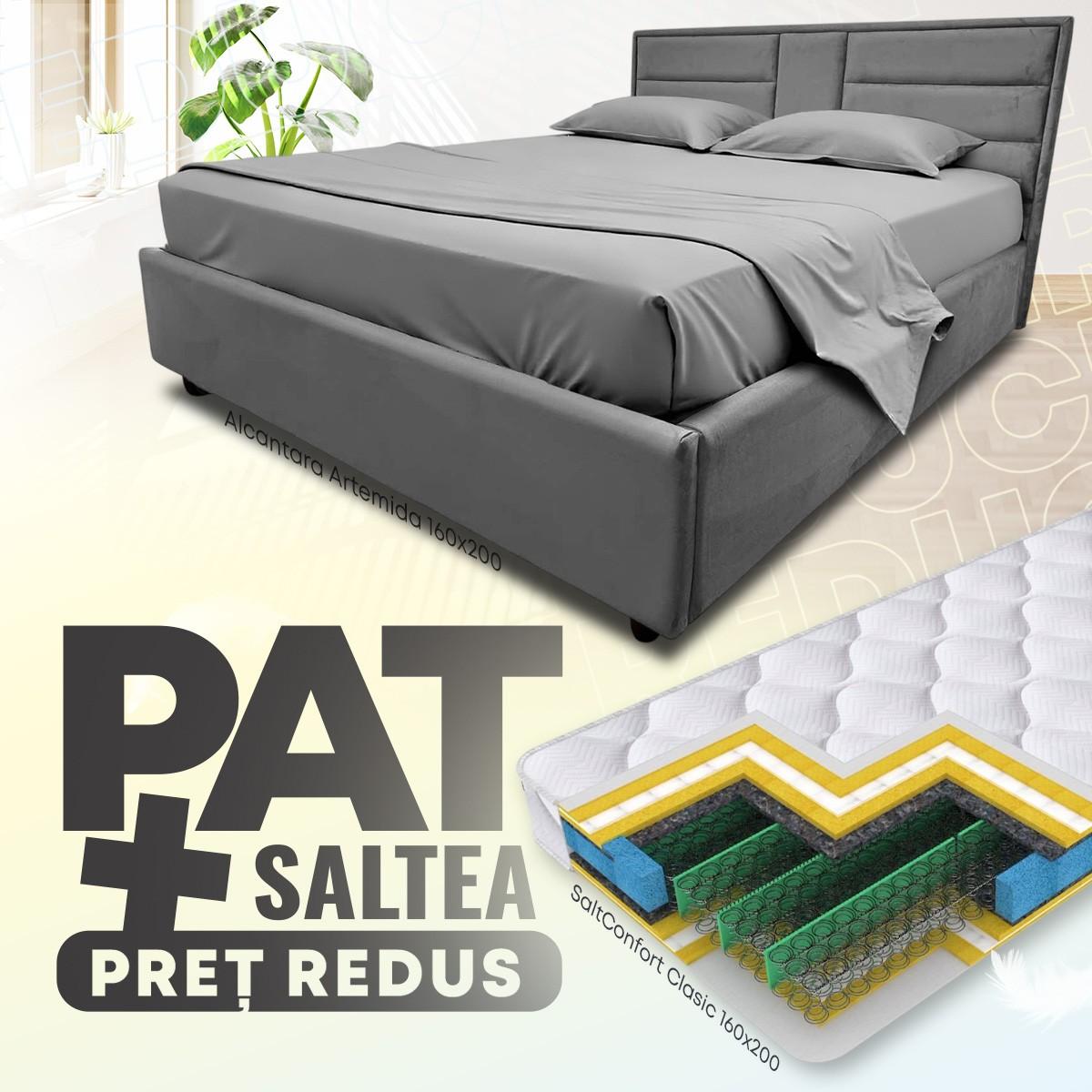 Кровать Alcantara Artemida 1.6 м + Матрас Salt Confort Clasic 160x200