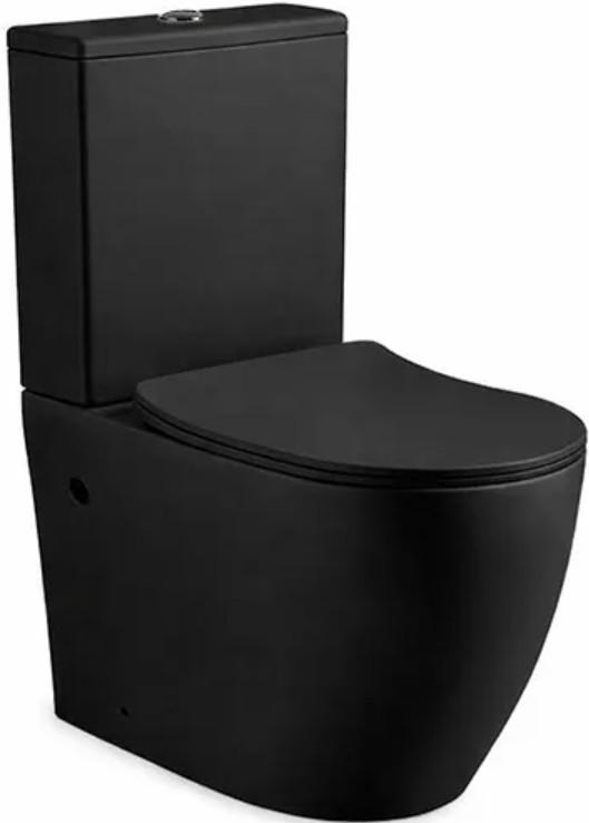 Vas WC South Villa SH-5101MB Rimless 82 Matt Black P-trap 3/6 no-rim BTW Slim UF Duroplast