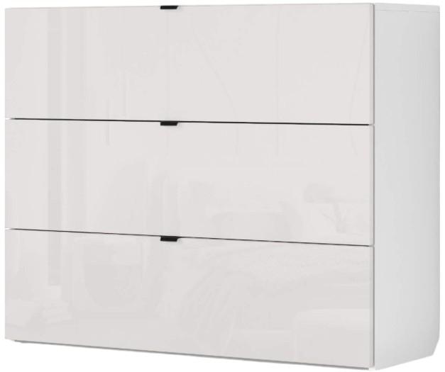Комод Fabrik Home Hardy 3Я Белый Ясень / Белый Глянец
