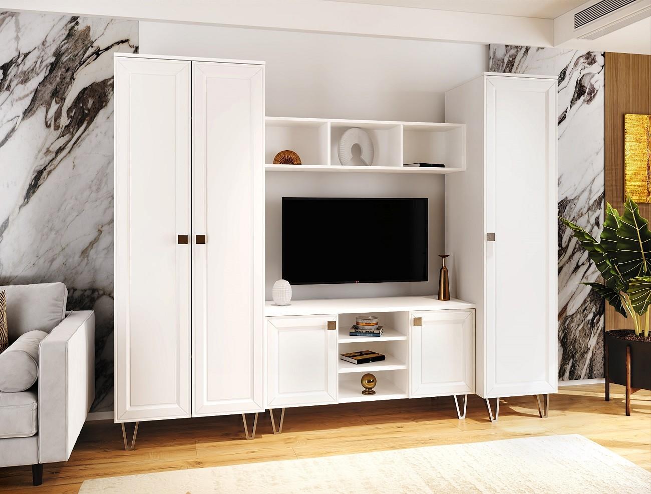 Стенка ML Mobila Мира №4 Белый