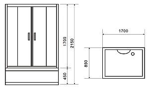 Cabina de dus cu hidromasaj VLM BS6017 170x85 H215