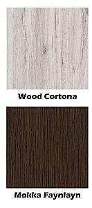Dulap cu vitrina PS PX-40(4 ser.) cu sticlă cortona/alb