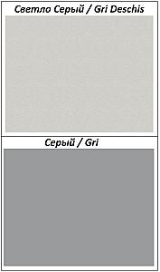 Dulap cu vitrina PS PY-40(4 sert.) sticla Gri / Gri Deschis