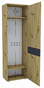Dulap Confort-NV Urban Stejar Kraft Tabako(Maro)/Gri Grafit