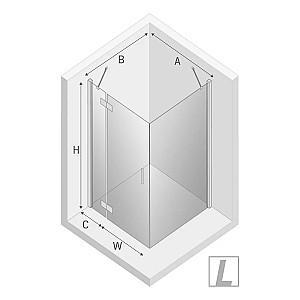 Cabina de dus New Trendy New Renoma L Quadrant 120x90x195 Hinged D-0117A/D-0084B