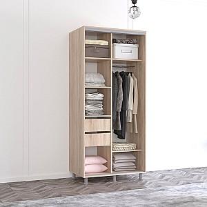 Dulap-cupe Mobildor Lux Aron 140 (2 oglinzi) Stejar Sonoma