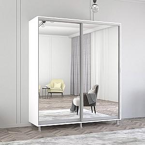 Dulap-cupe Mobildor Lux Aron 200 (2 oglinzi) Alb