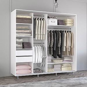 Dulap-cupe Mobildor Lux Aron 210 (1 oglinda, 1 PAL) Alb