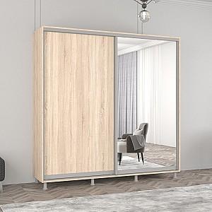 Dulap-cupe Mobildor Lux Aron 230 (1 oglinda, 1 PAL) Stejar Sonoma