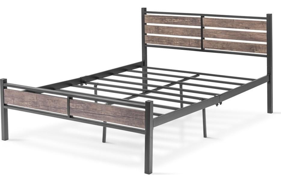 Pat Evger K-300 160x200cm Negru/Lemn