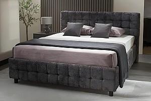 Pat Ambianta Rio 1.6 m Gri Închis + Saltea Salt Confort Clasic 160x200