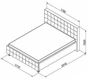 Pat Ambianta Rio 1.6 m Gri Închis + Saltea Salt Confort Clasic 160x200