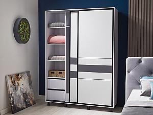 Dulap-cupe Ambianta Cristal 1.8 m Alb / Grafit