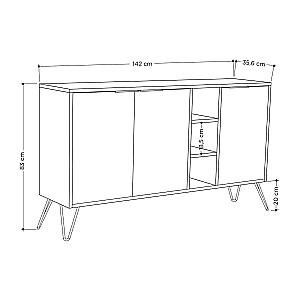 Tumba pentru televizor DECO Clara Anthracite/Light Mocha
