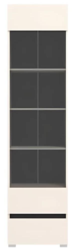 Dulap cu vitrina Yasen London REG1W1S Cașmir (Bej) / Antracit (Gri)
