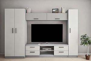 Living PS Elena Y (TV-1.8 m) 3 m Gri / Gri Deschis