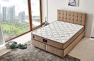 Saltea Trendy Bamboo 200x200 cm Alb / Bej / Maro