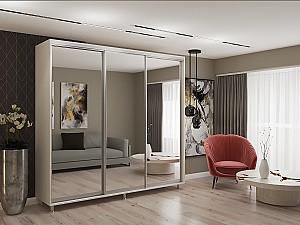 Dulap-cupe My-Style 2.3 x H2.4 m Oglinda Cenușiu