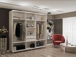 Dulap-cupe My-Style 2.3 x H2.4 m Oglinda Cenușiu