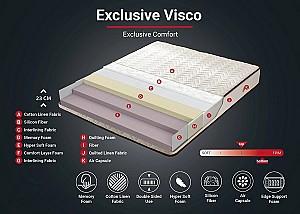 Saltea Trendy Visco Exclusive 140x190 Alb/Maro