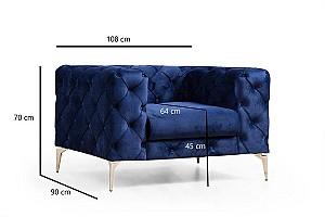 Fotoliu Trendy Como Bleumarin (Albastru)