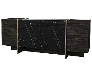 Comoda Trendy Veyron Negru/Auriu