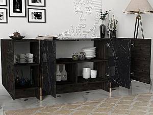 Comoda Trendy Veyron Negru/Auriu