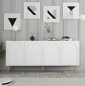 Comoda Trendy Lyon 80 Alb/Auriu