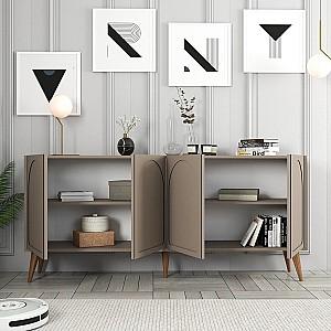 Comoda Trendy Lyon 81 Atlas (Bej)/Nuc (Maro)