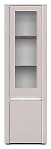 Dulap cu vitrina Yasen Bodena 1D1DS Cașemir / Alb