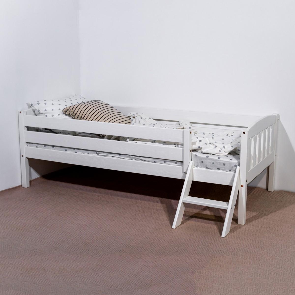 Pat copii MobiCasa Dino White 80x160