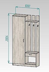 Antreu ML Mobila ML-8 (stang) Stejar Kraft Alb